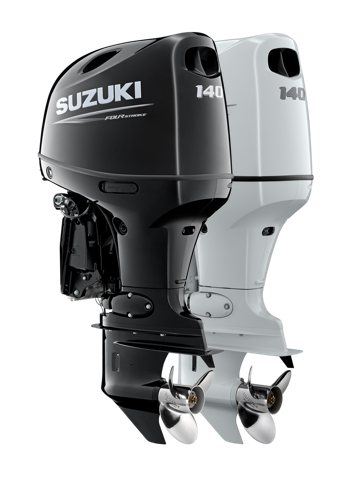 black and white suzuki DF140B Outboards