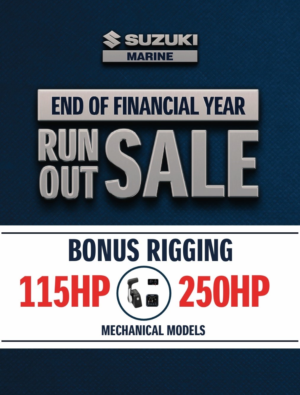 suzuki marine end of financial year run out sale banner